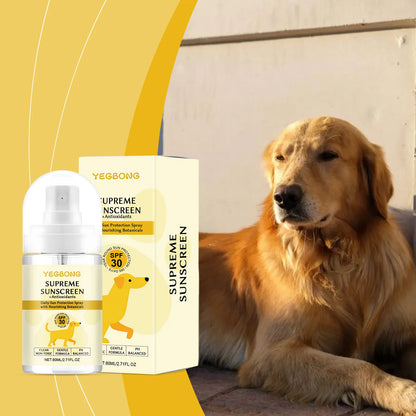Dog Sunscreen Spray Enhance Skin Resistance Prevent UV Damage Waterproof Non-Irritating Gentle Formula Sunscreen Care Pet Spray